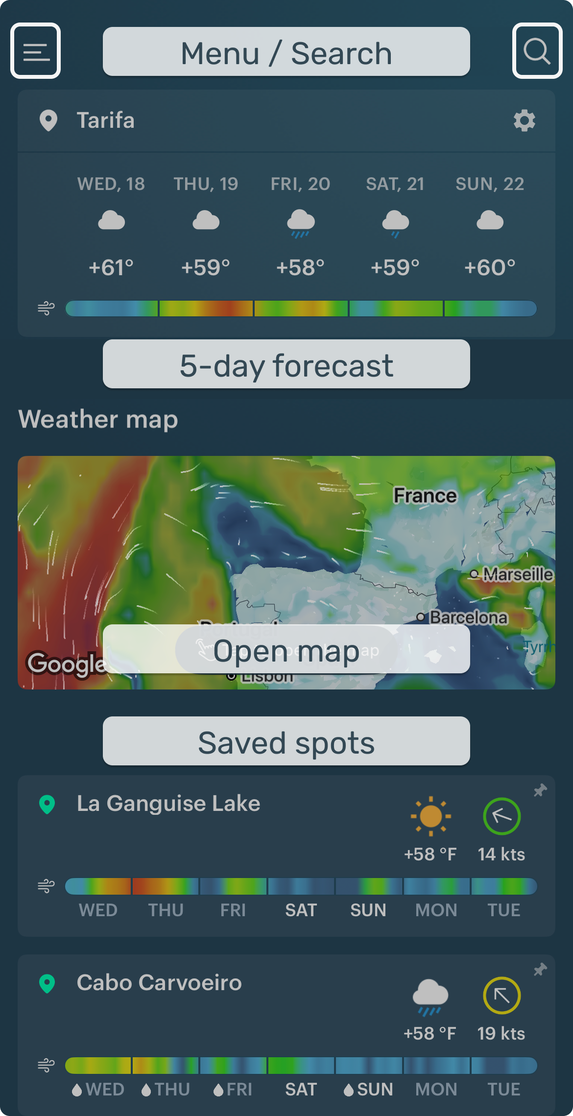 Main screen