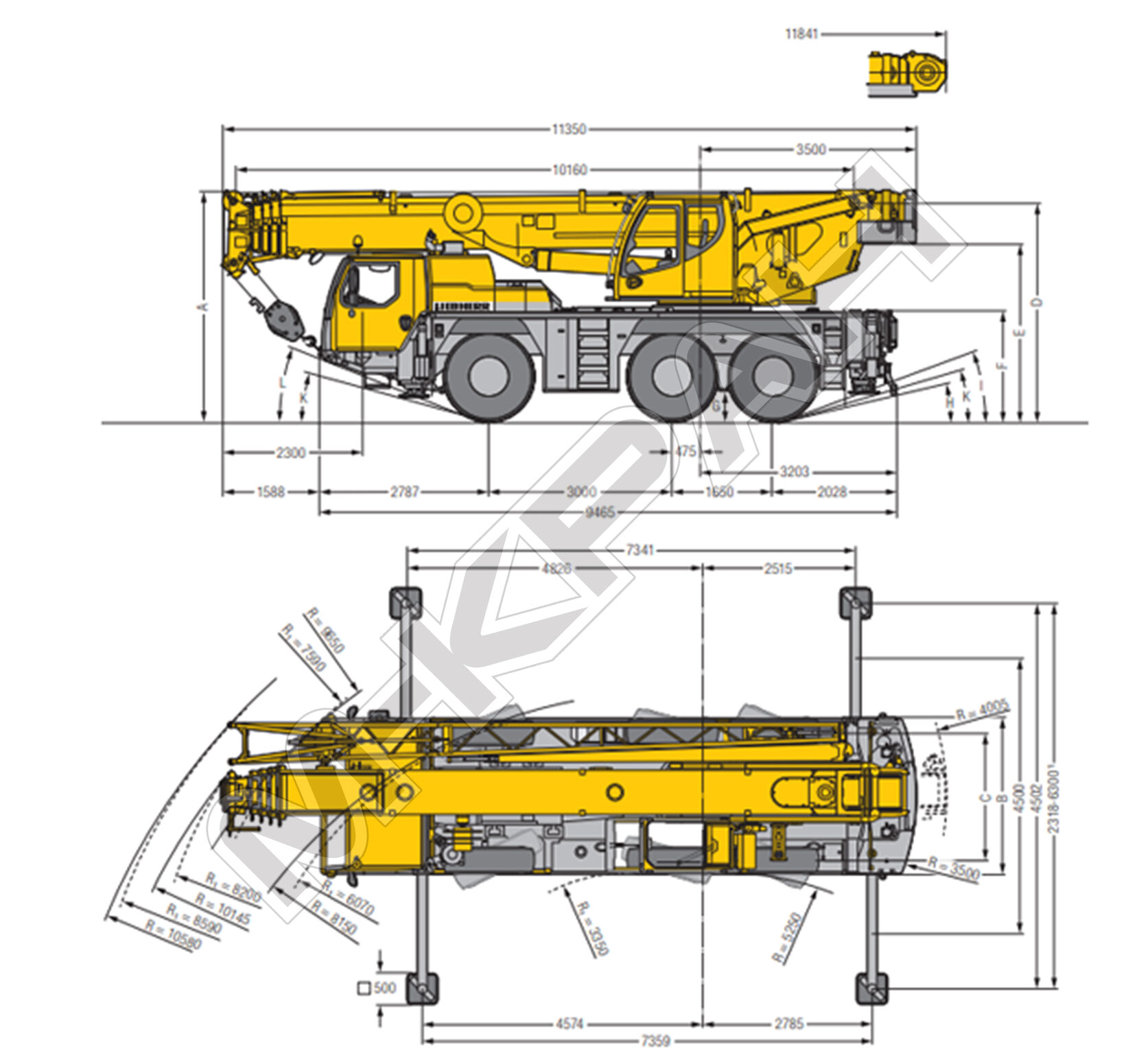 Габаритные размеры автокрана. Кран Либхер ЛТМ 1055. Кран Liebherr LTC 1055-3.1.. Liebherr LTM 1050 1. LTM 1050-3.1.