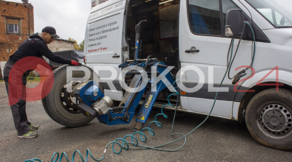 Мобильный грузовой шиномонтаж 24/7