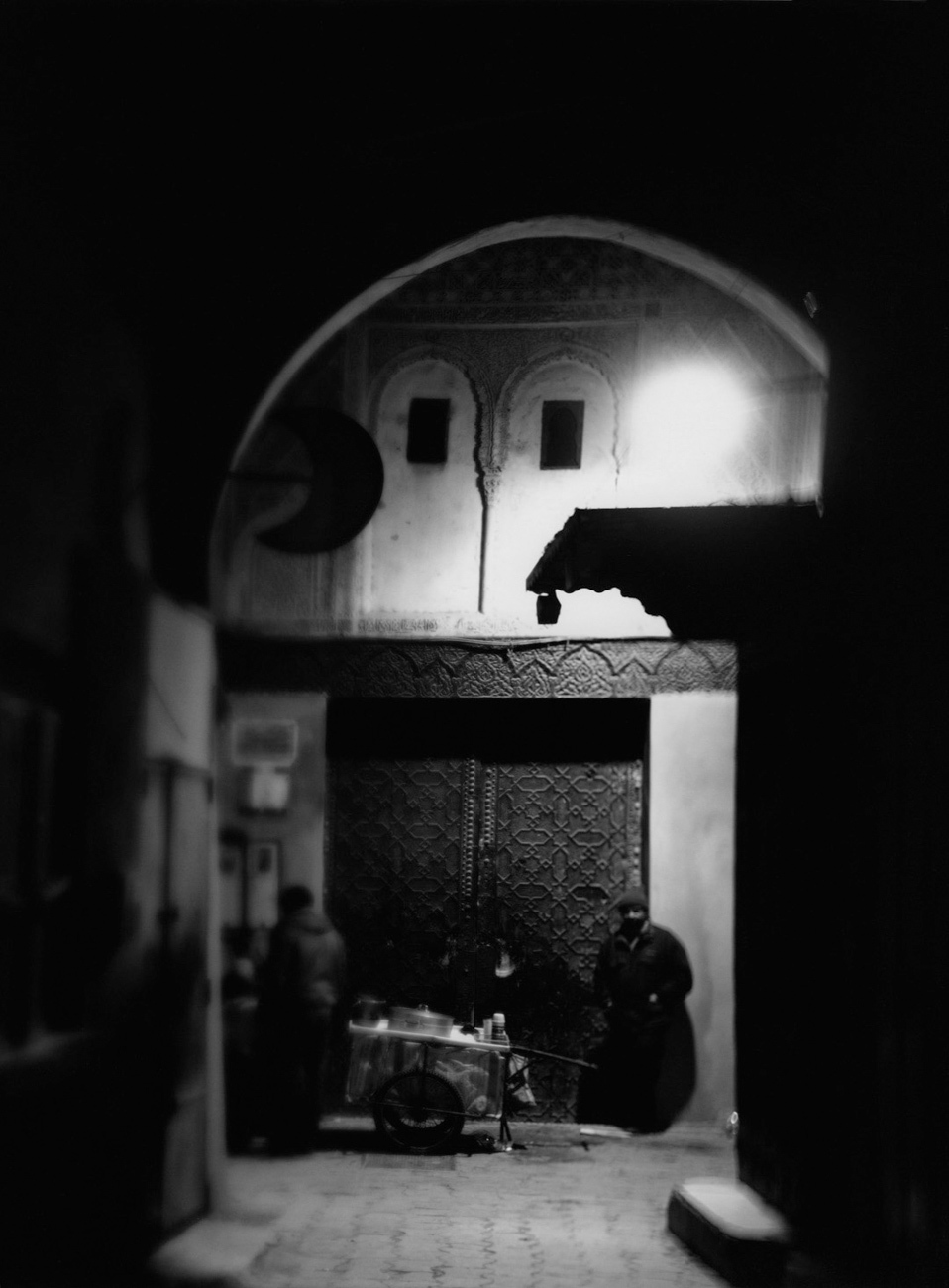Medina arch. Fes. Morocco. BW Negative 4×5 inch