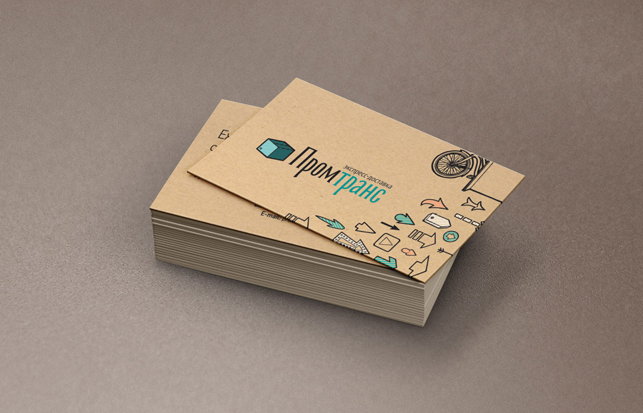 Визитка на крафт-бумаге