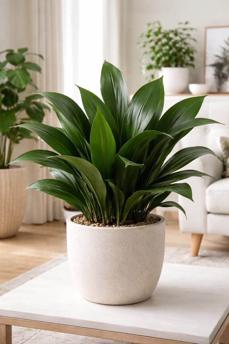 Green indoor plant in pot
