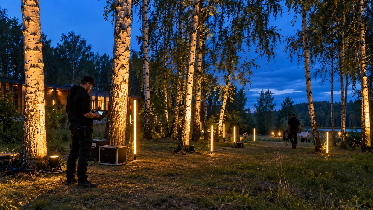 Вечерняя церемония в мягком свете длинного июньского дня