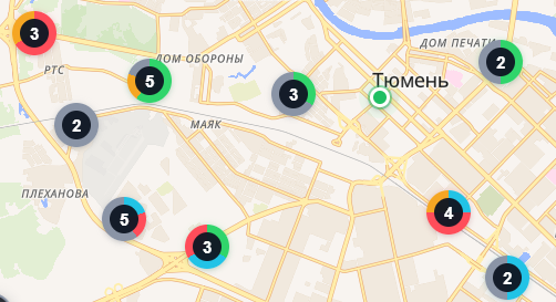 Карта заправок в Тюмени
