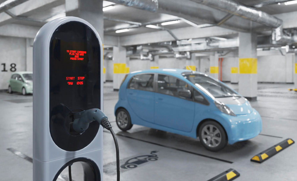 зарядные станции для электромобилей в бизнес-центрах и паркингах