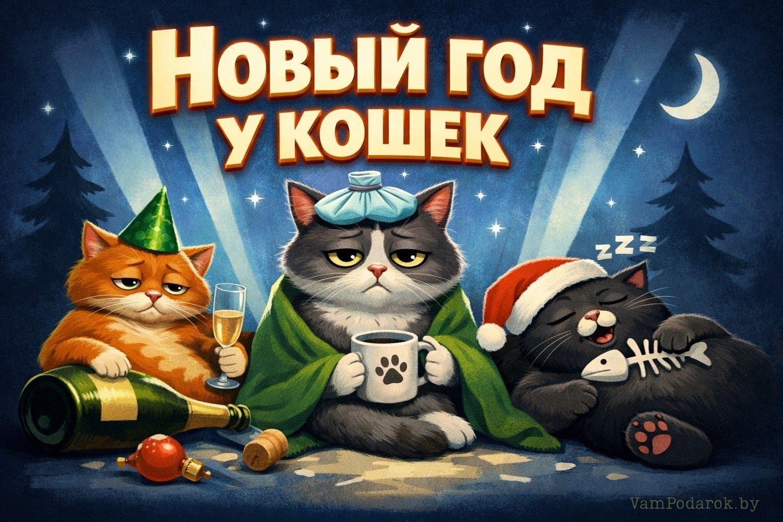 Новый год у кошек (Happy Mew Year for Cats Day)