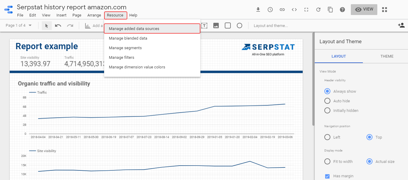 Connect Serpstat with Google Data Studio  16261788503914