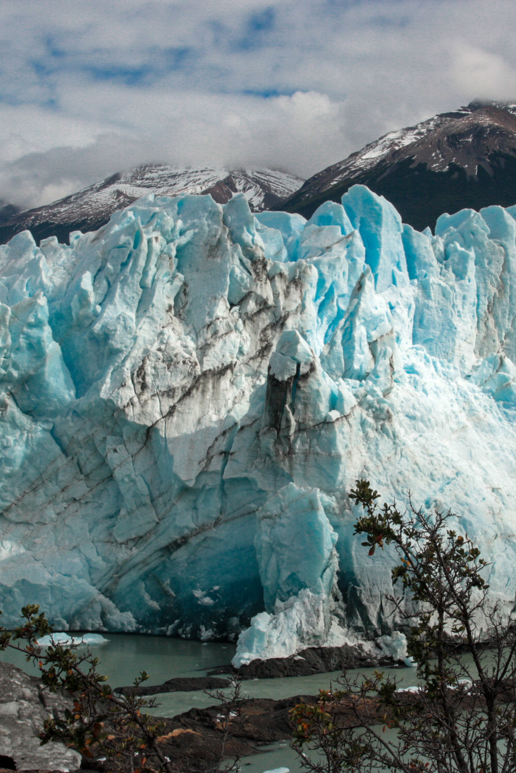 Abstract blue glacier texture