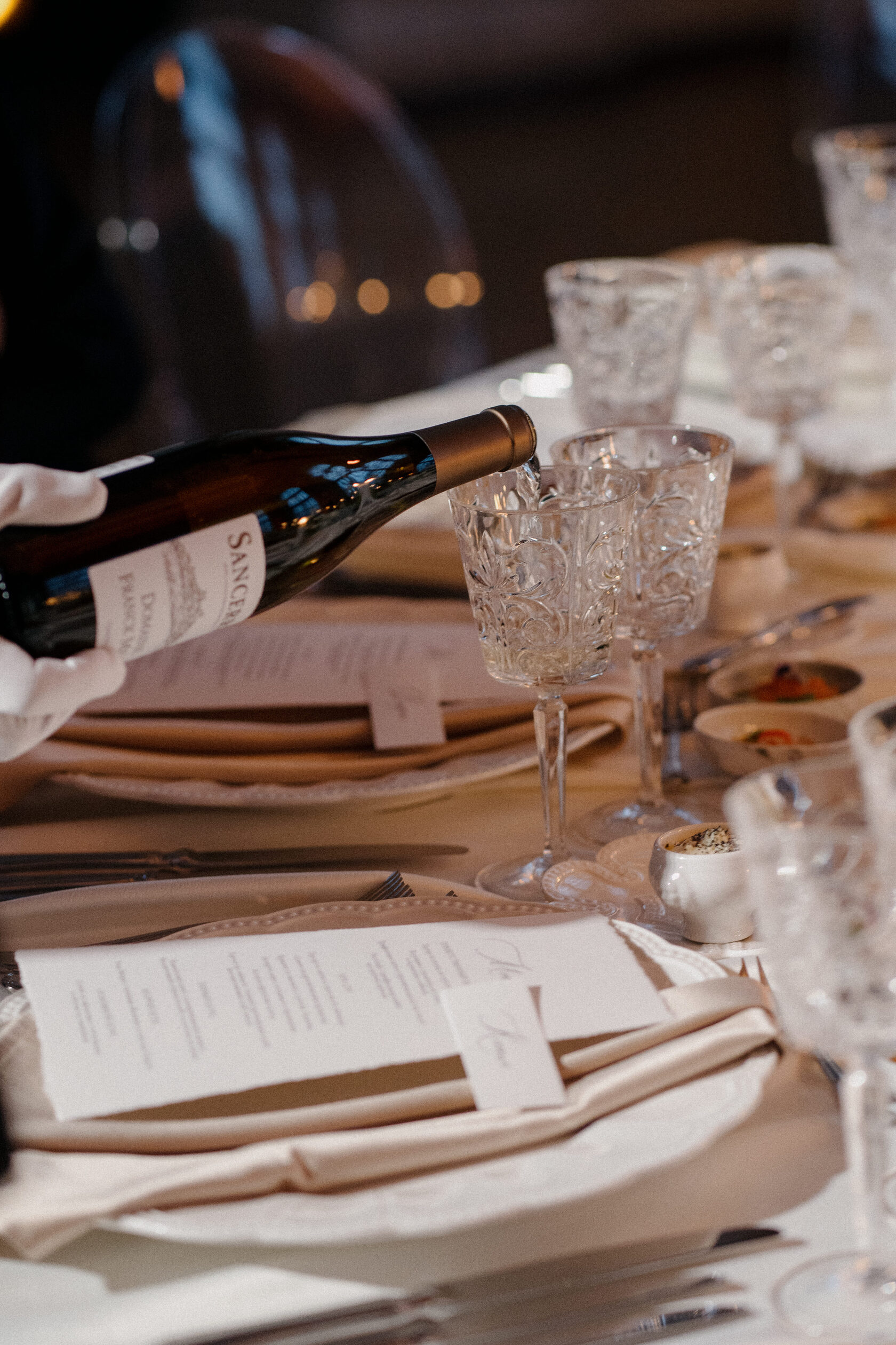 вино на свадебном банкете