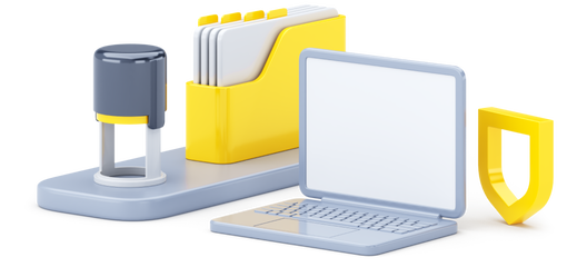 3D Модель рисунок - ноутбук,печать, папка с документами