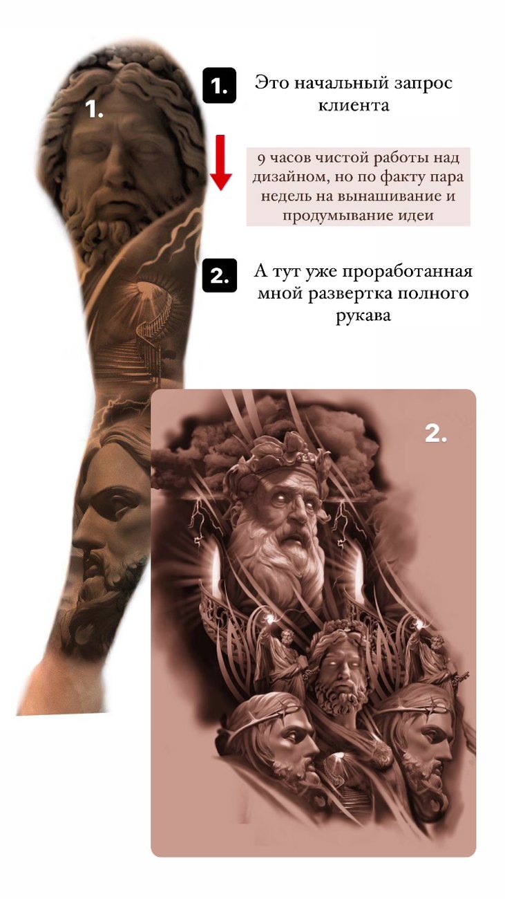Исходный дизайн и переработанная развёртка