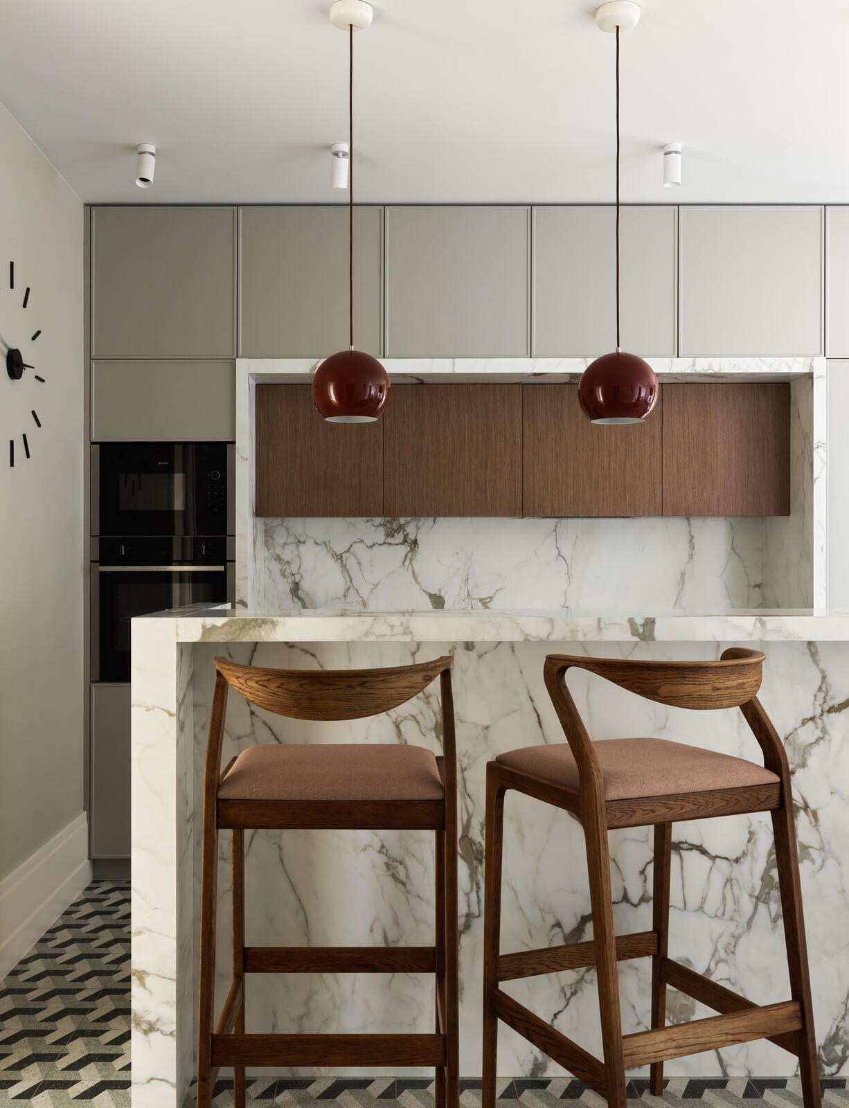 Кухня в квартире в ЖК Дирижабль по проекту дизайнера интерьера Екатерины Фёдоровой