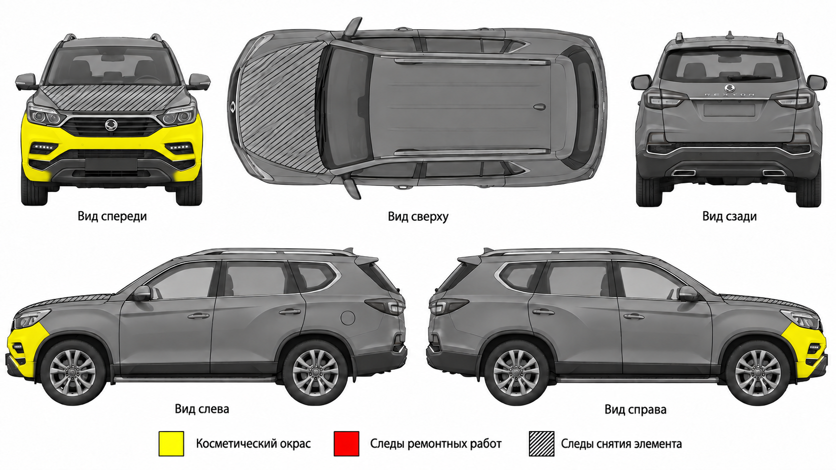 Карта ЛКП SsangYong Rexton