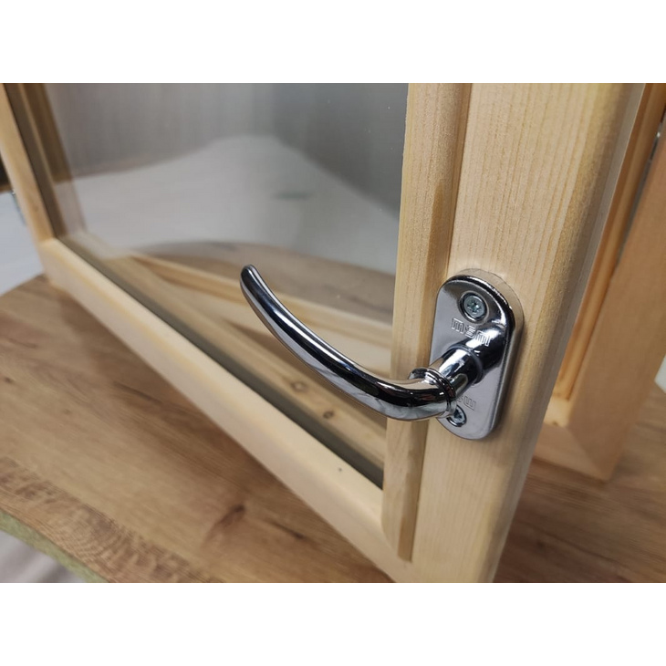 окно кедр прозрачный стеклопакет