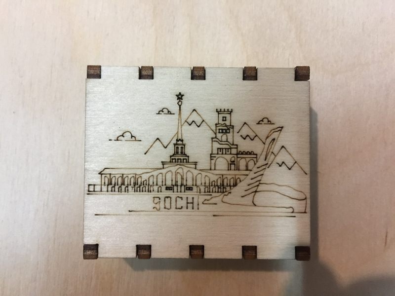 Спички сувенирные на магните города России - Сочи