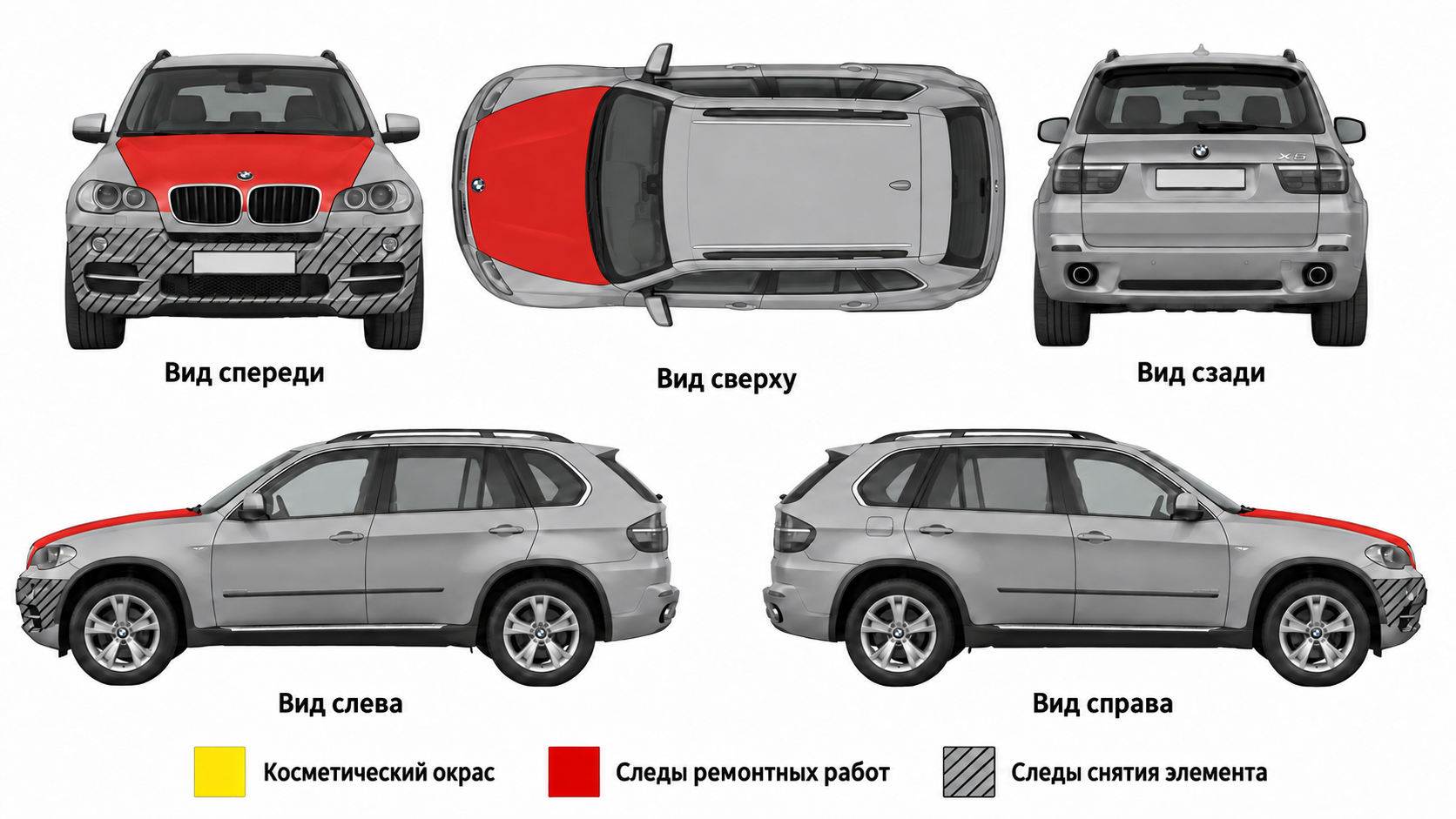 Карта ЛКП BMW X5