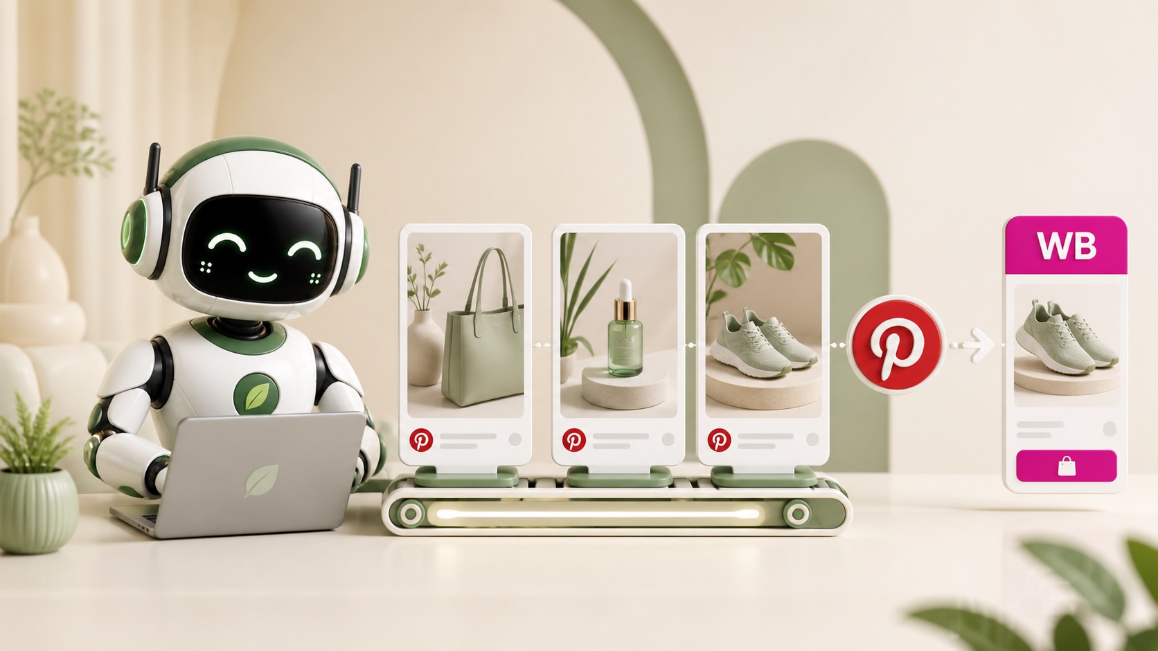 Автопостинг Pinterest: робот, пины и карточка WB