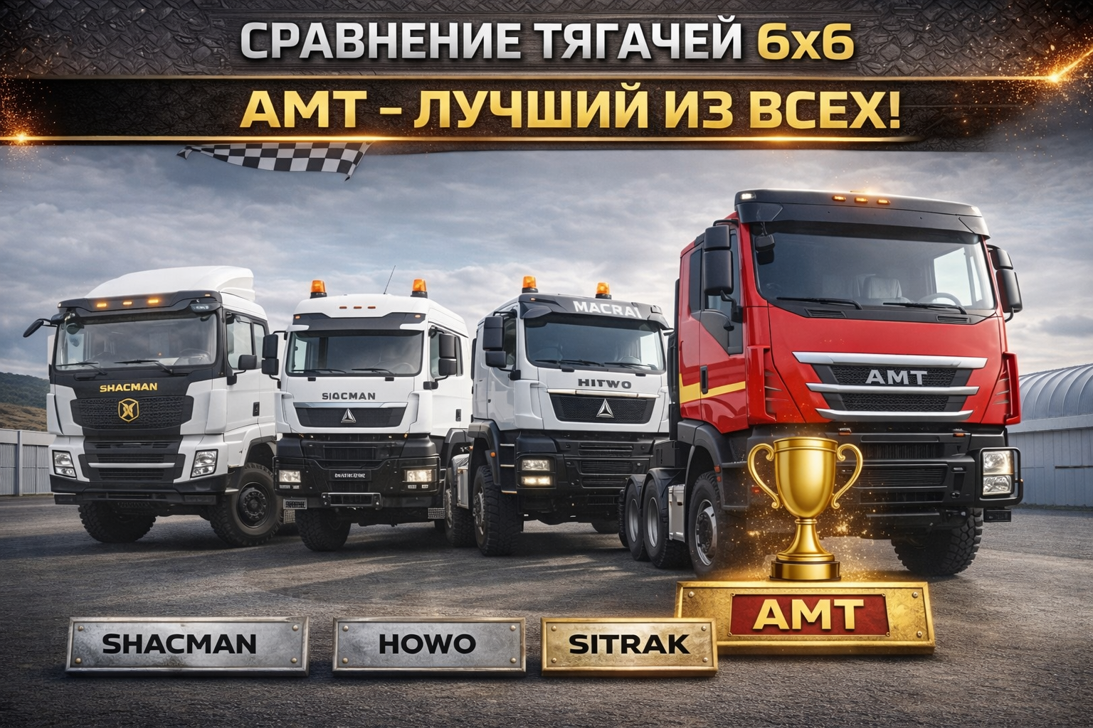 Седельные тягачи 6×6: АМТ против SITRAK, HOWO и Shacman