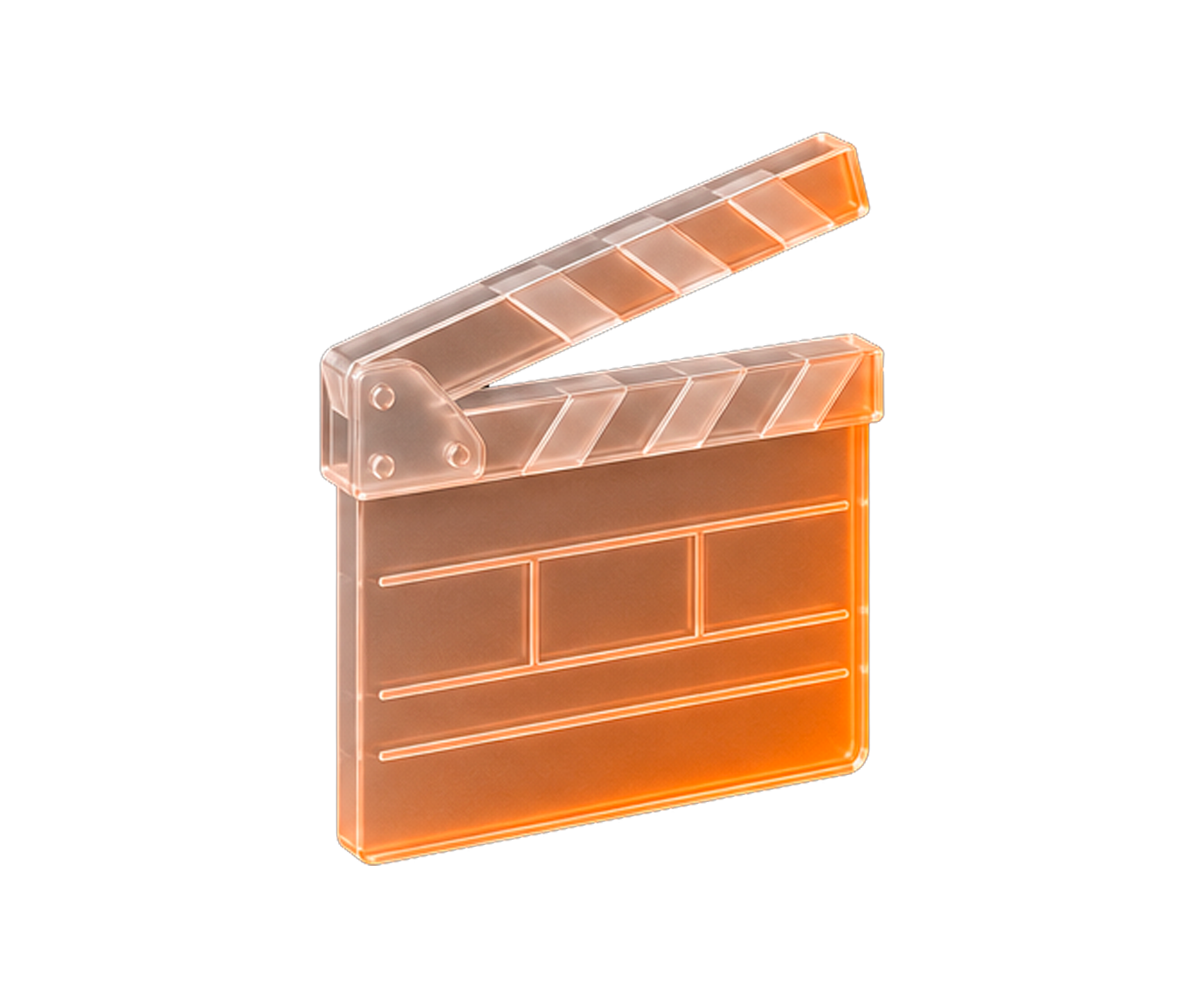 3D-иллюстрация проекта ВИДЕОПРОДАКШЕН — хлопушка