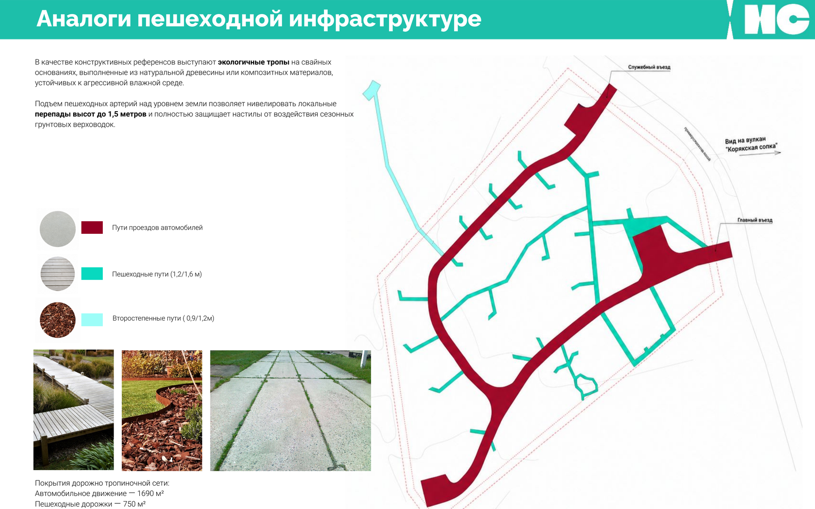 Аналоги пешеходной инфраструктуры эко-отеля на Камчатке