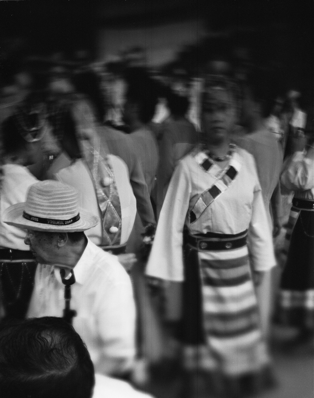 National Holiday. Participants outside Saint Sophia Cathedral.Harbin. China. 4x5 Negative. 2009.