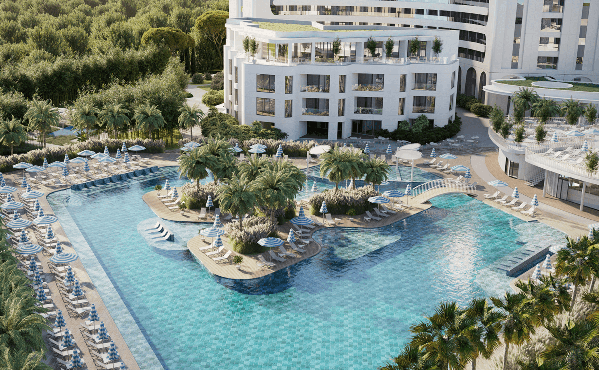 Вид отеля Livingston в Сочи с высоты птичьего полета