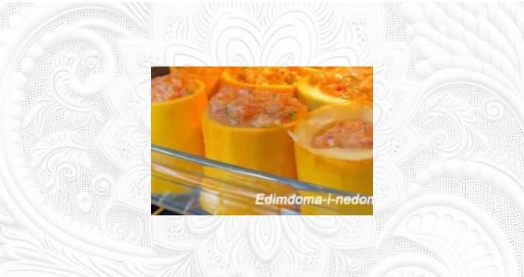 Приготовление колец из кабачков с фаршем в духовке: шаг 6