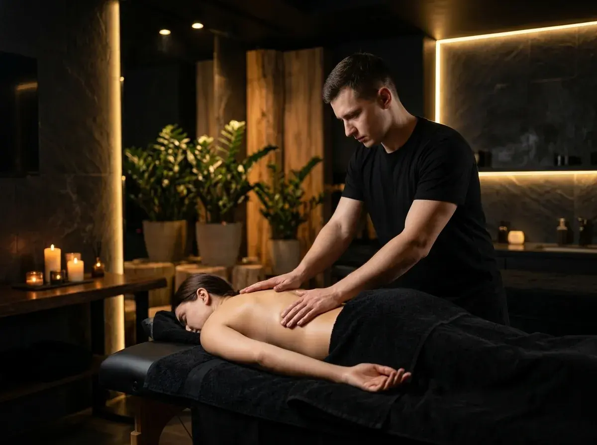 Классический массаж спины в студии Москвы
