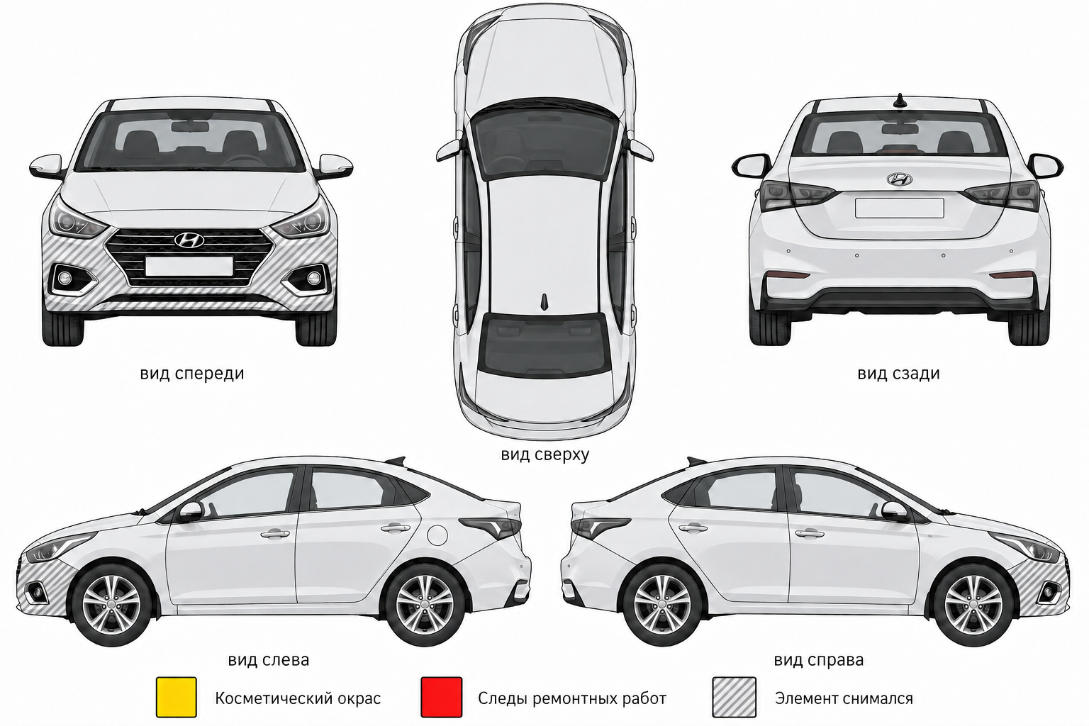 Карта ЛКП Hyundai Solaris