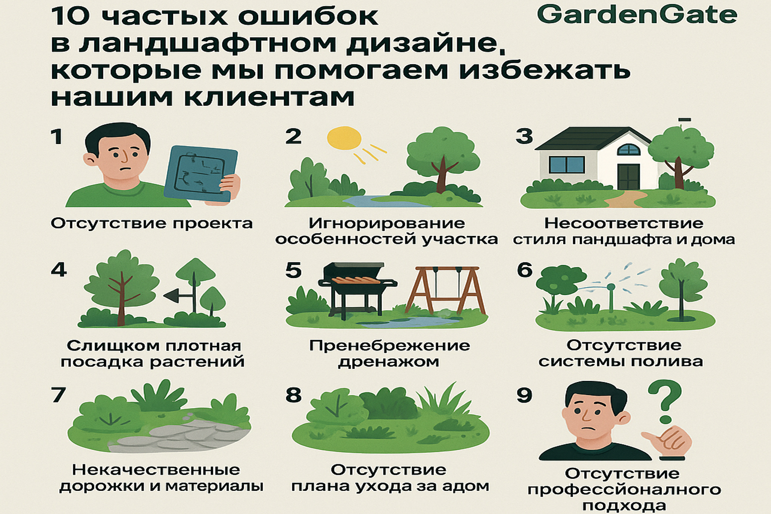 Отсутствие регулярного ухода за садом приводит к его запущенности