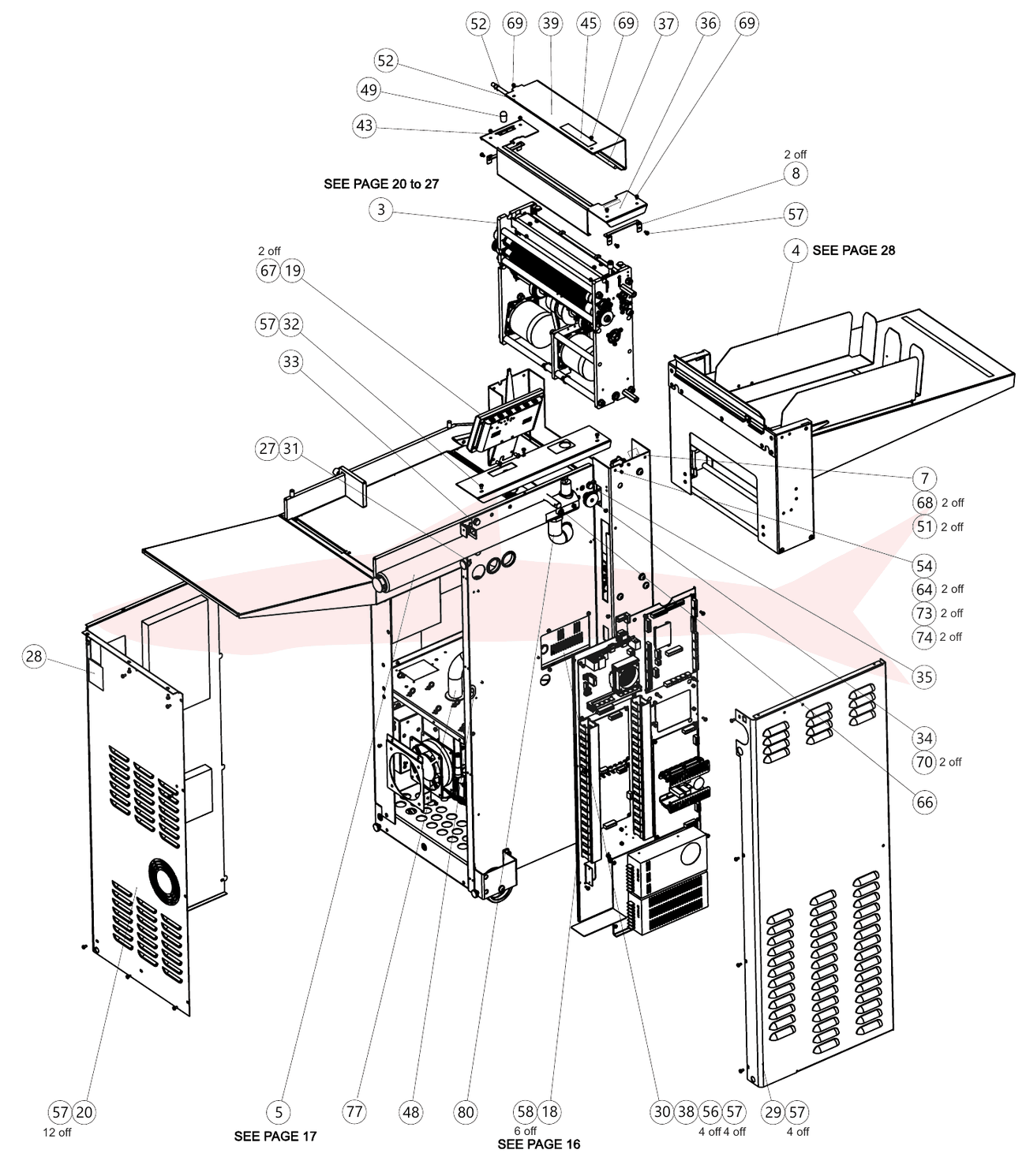 Morgana AutoCreaser Pro 33A 750820S Final Assembly — схема деталей, Вид 1