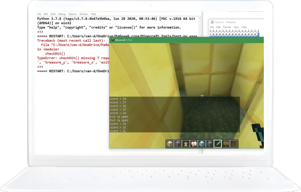 Интенсив: программирование в Minecraft на Python в школе «Пиксель»