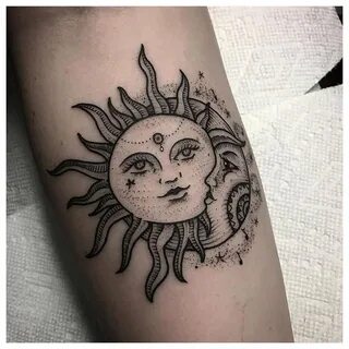 что означает татуировка луна и солнце вместе | Дзен