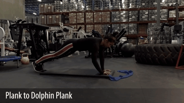 Переходы в планку «Дельфин»