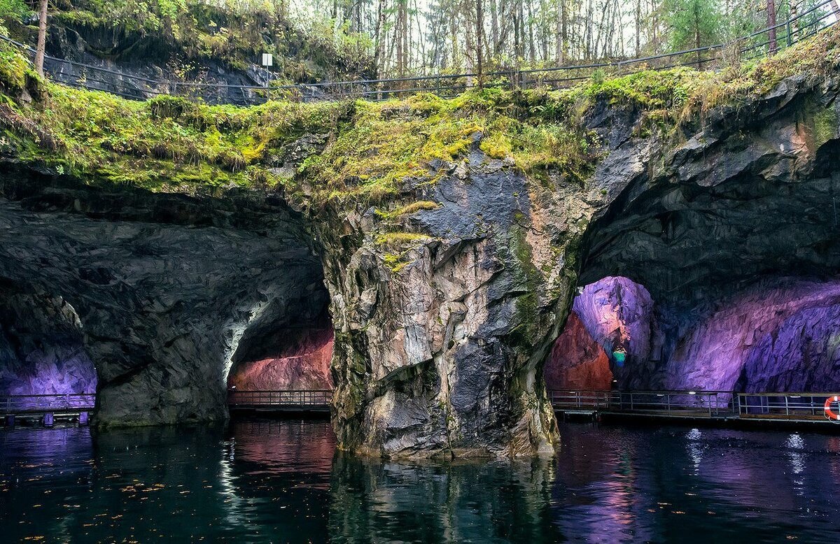 Горный парк рускеала в карелии фото