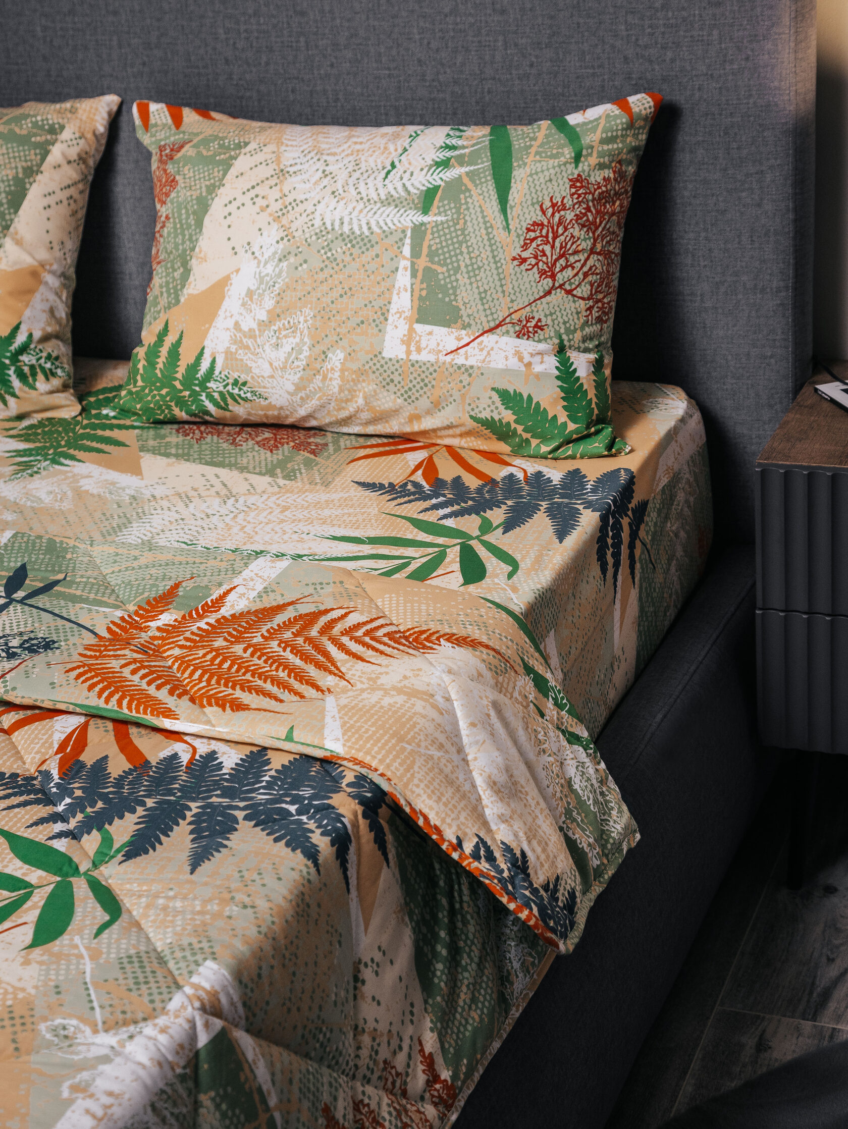 Комплект постельного белья со встроенным одеялом из перкаля — прочные ткани