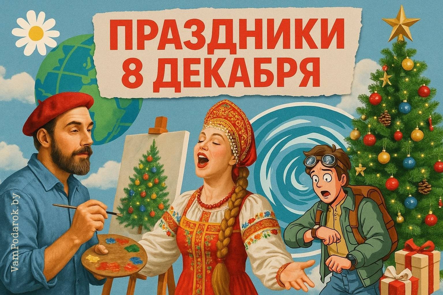 Праздники 8 декабря 2025 года – открытки и картинки