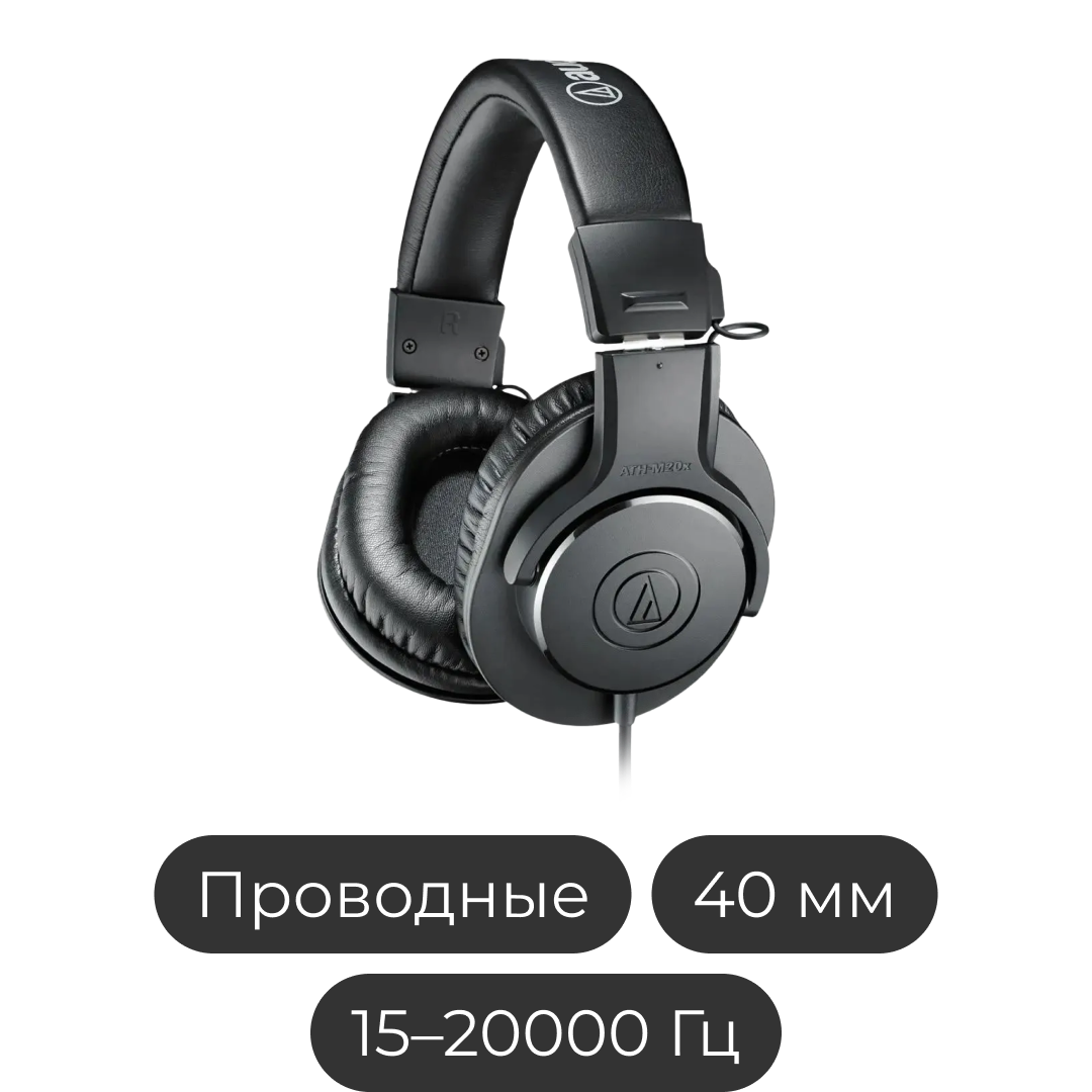Проводные ааушники Audio-Technica ATH-M20x