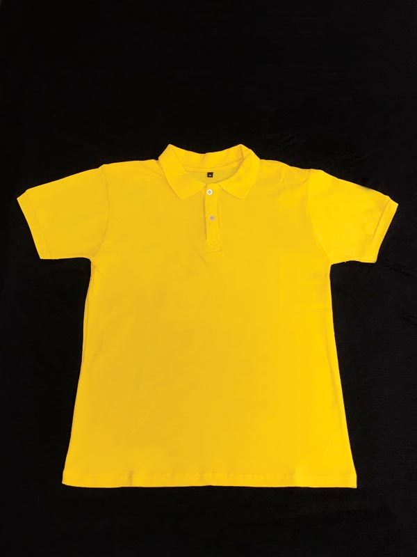 футболки поло желтого цвета с коротким рукавом оптом