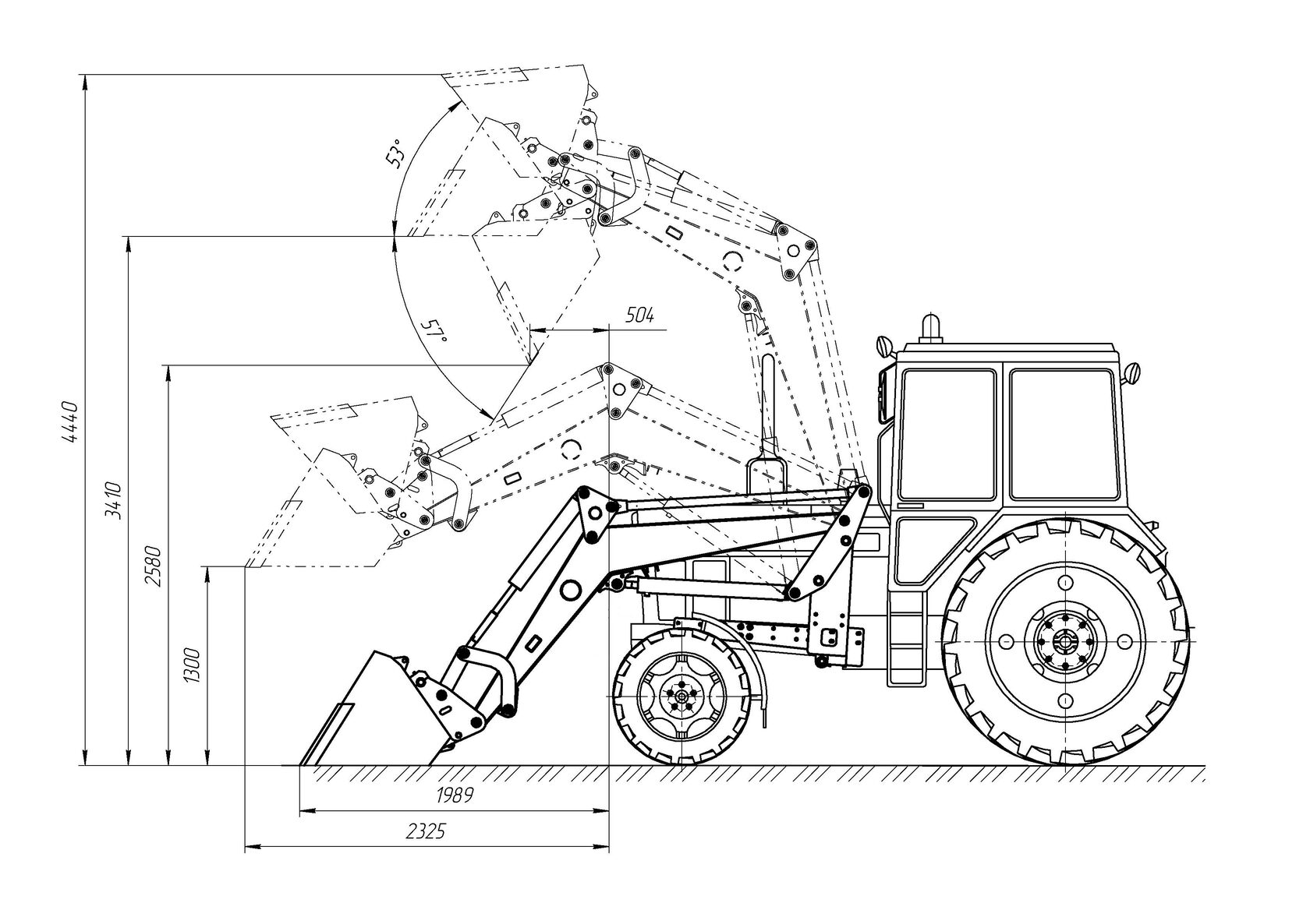 Экскаватор погрузчик jcb 3cx чертеж dwg