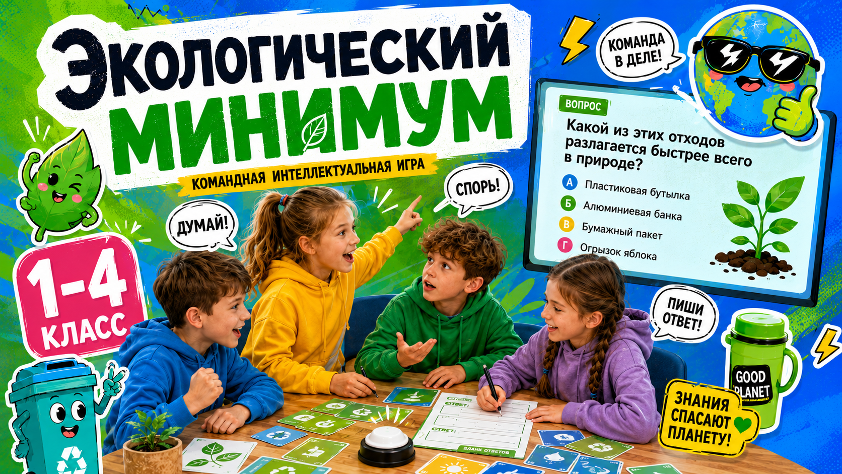 Первый слайд игры Экологический минимум 1-4