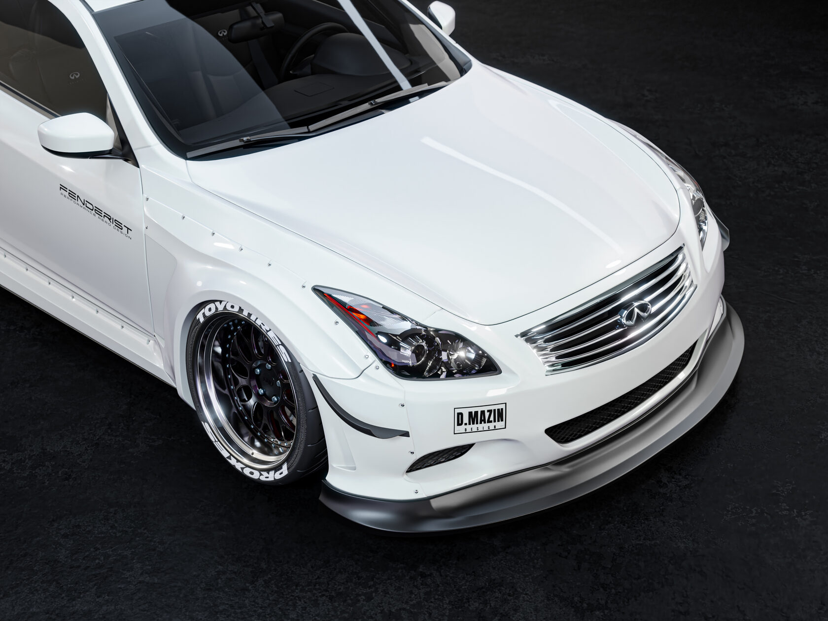 FENDERIST SPEC S Fender Flares Set / WIDE BODY KIT INFINITI G37 COUPE ...