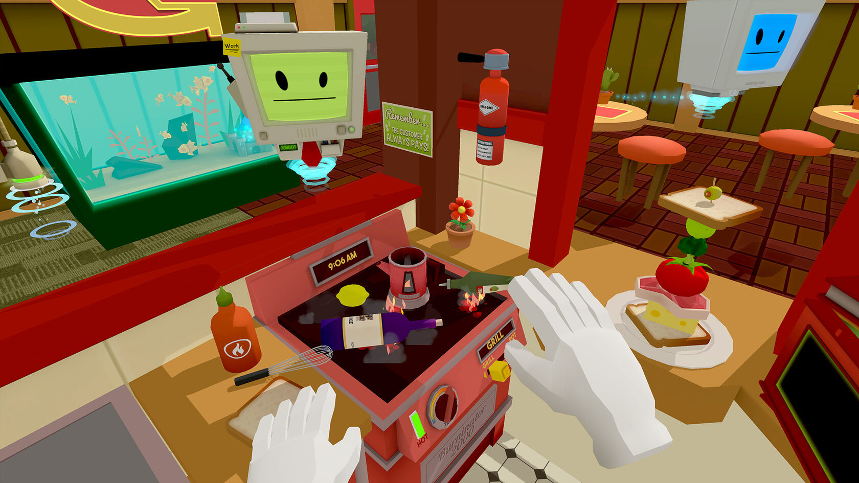 Игра Job Simulator VR в клубе виртуальной реальности MIR VR в СПб