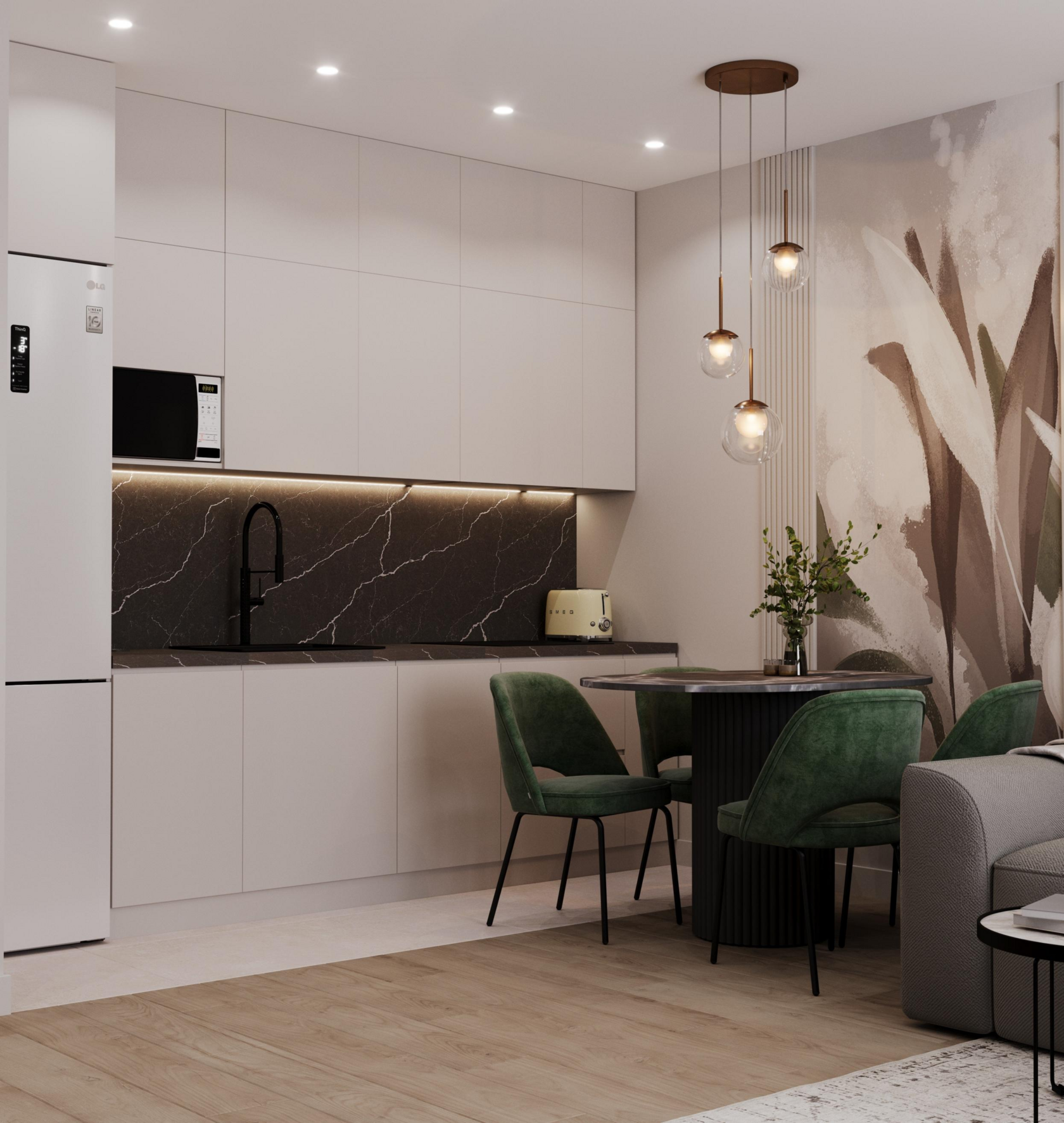Дизайн квартиры 45 м² в ЖК Легенда, Тула — современный минимализм ...