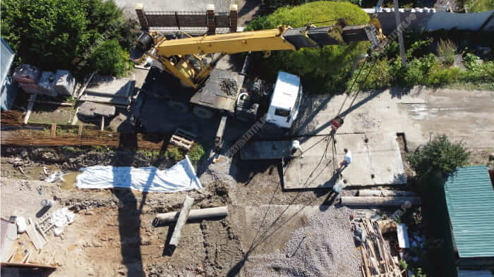 Участок после проведения работ по устройству заеда по санкт петербургу и области от нашей компании заезда через канаву