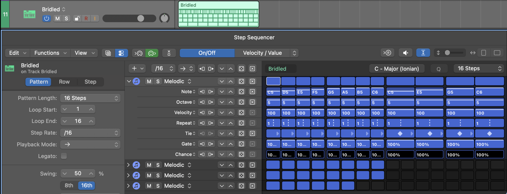 Logic Pro 12 Step Sequencer