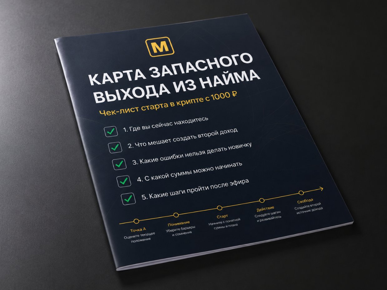 Чек-лист «Карта запасного выхода из найма» — старт в крипте с 1000 ₽