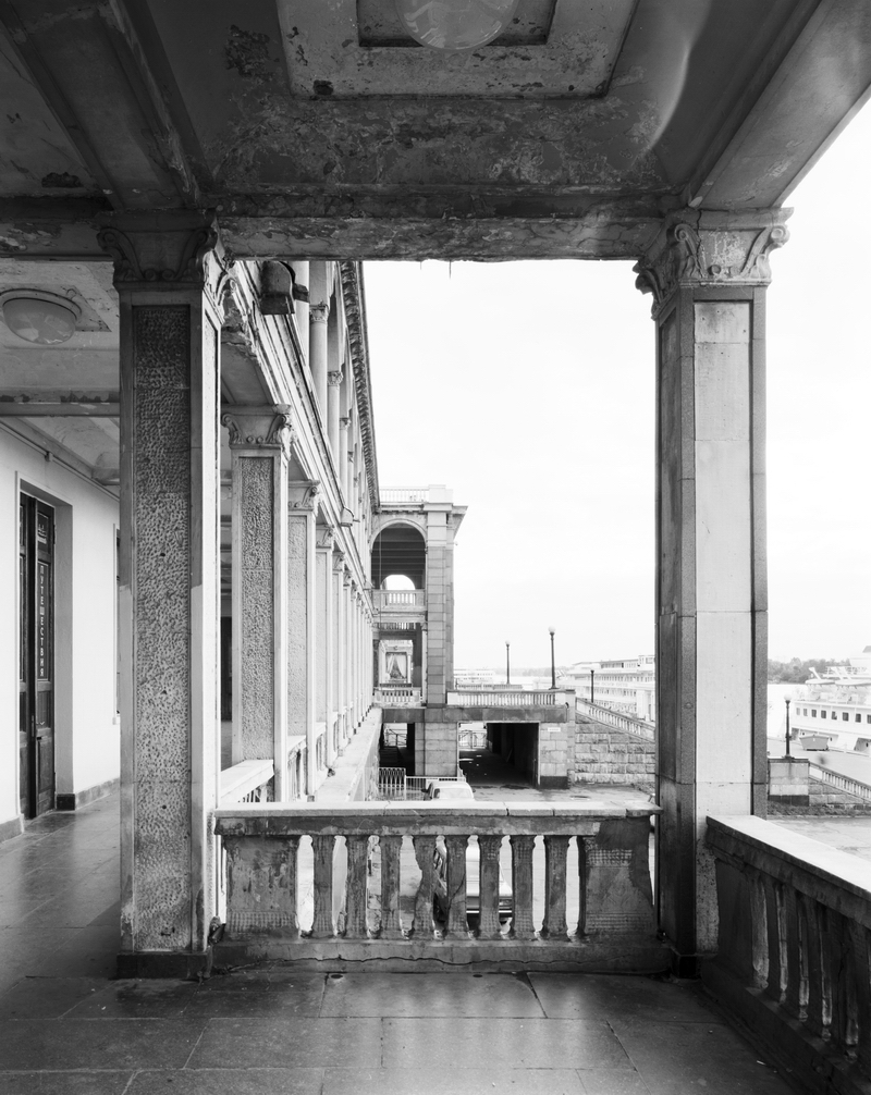 Esplanade of the Northern River Terminal. Moscow. 2005. BW Negative 4×5 inch.