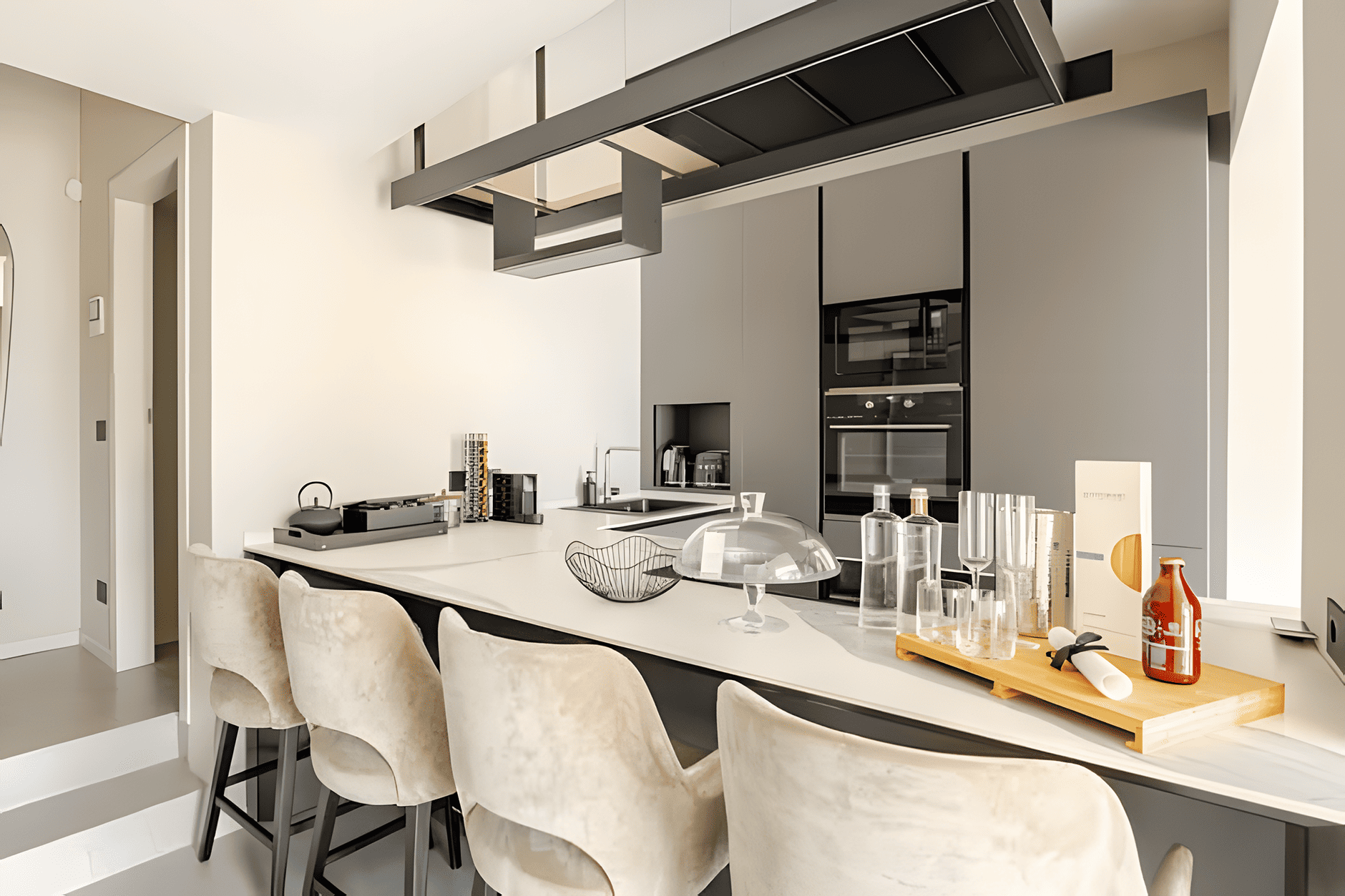 Дом с двумя спальнями в светлых тонах