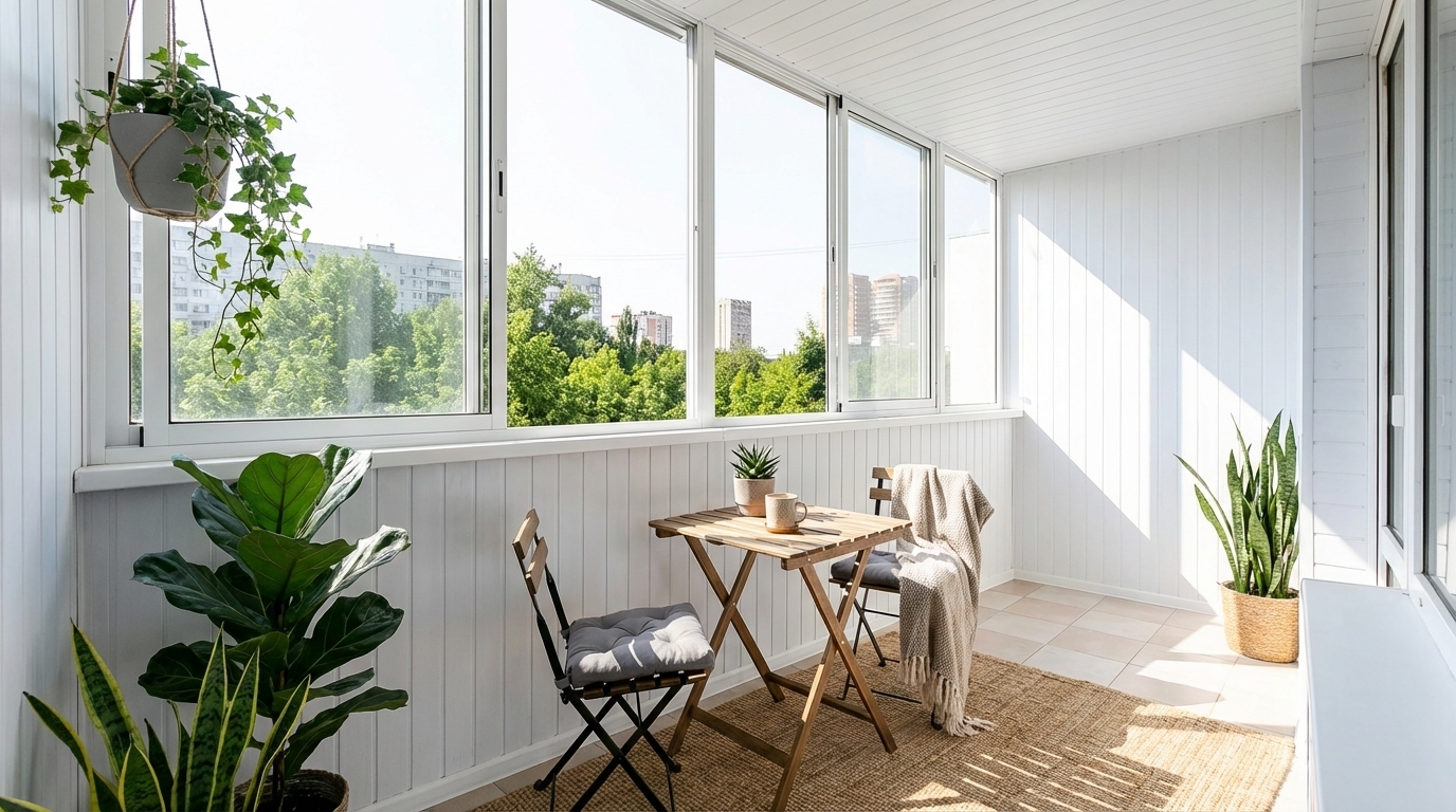 Холодное остекление алюминием